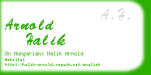 arnold halik business card